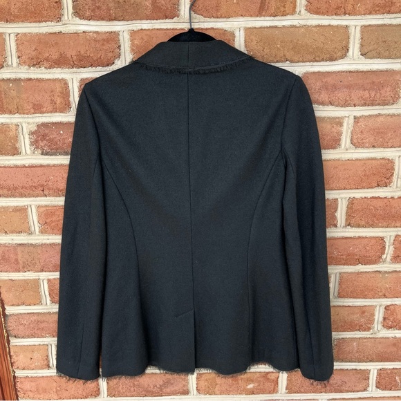 Banana Republic sculpted tailored wool blazer with roses and fringe size: small - Picture 6 of 16